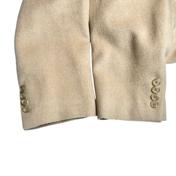 Lauren Ralph Lauren | Men | 100% Camel Hair Solid Tan Lined Classic Blazer | 42R - Picture 12 of 13